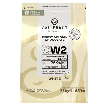 Callebaut White Chocolate callets 2.5kg