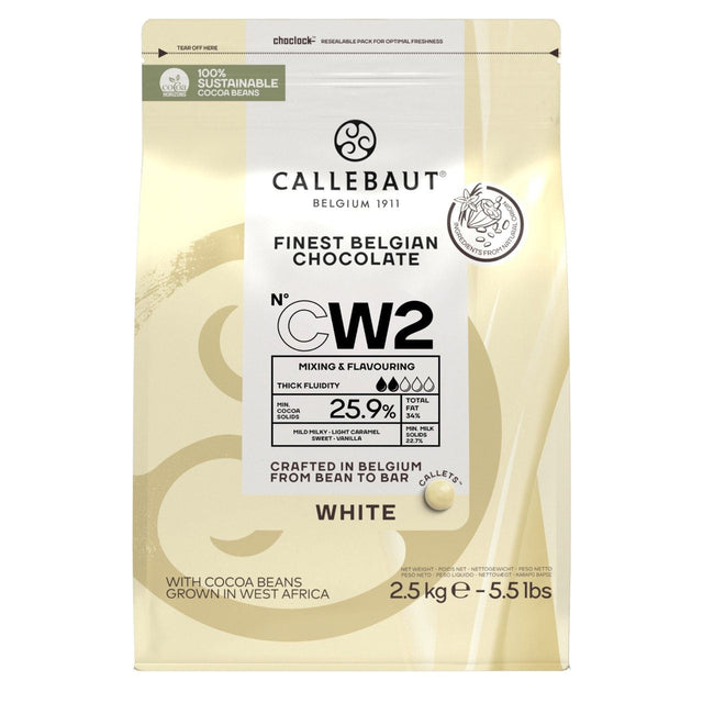Callebaut White Chocolate callets 2.5kg