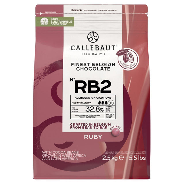 Callebaut Callets ruby Chocolate 2.5kg