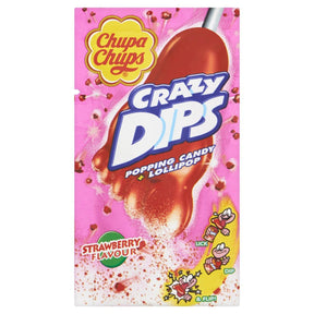 Chupa Chups Lollipops crazy dips Strawberries 24 × 14g