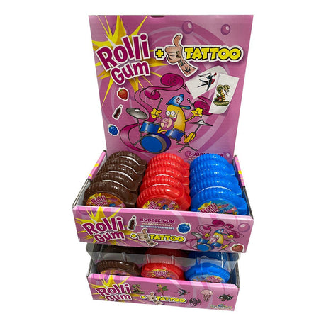 Funny Candy Rolli gum with tattoo sticker 30 × 15g