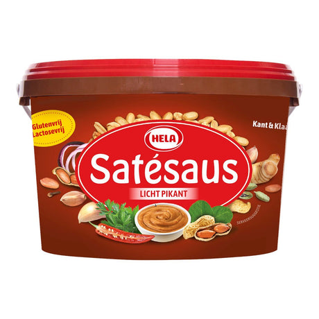 Hela Satay Sauce Superior Traditional kwaliteit, Gluten-Free-Lactose-Free 3.3kg