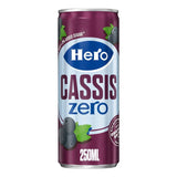 Hero Blackcurrant zero Soft drink 24 × 250ml