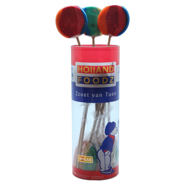 Holland Foodz Lollipop Rainbow Round 10-pack 500g