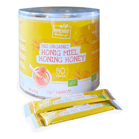 IMMENHOF Honey sticks Organic 80 × 8g