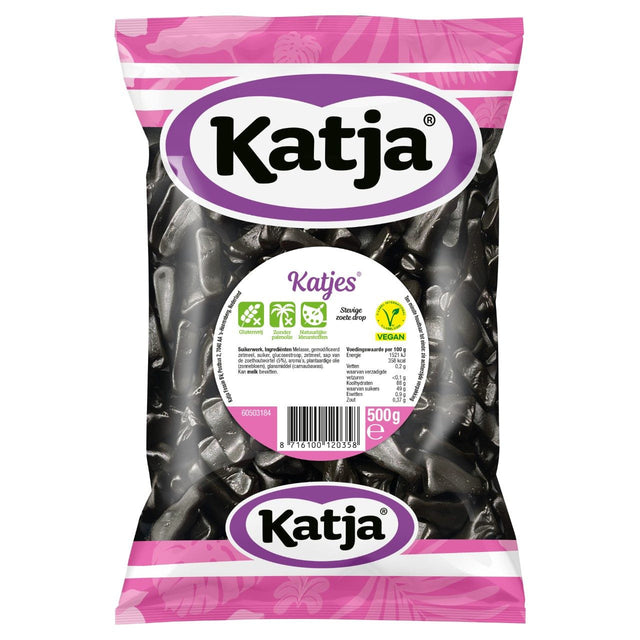 Katja Katjes stevige Sweet Liquorice, vegan 500g