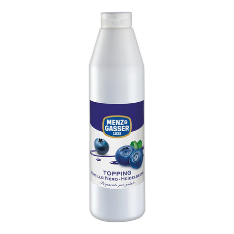 Menz & Gasser Mega topping Blueberry knijpfles 1kg