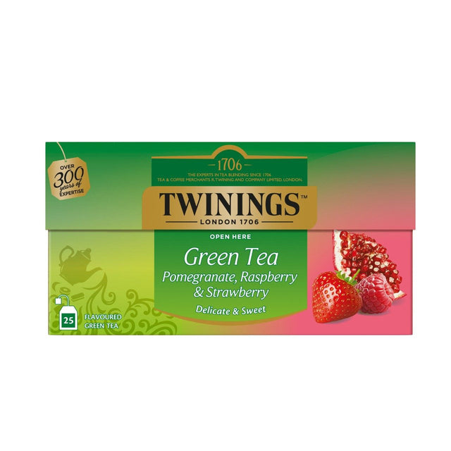 Twinings Green Tea pomelo Raspberry Strawberry 25-pack 50g