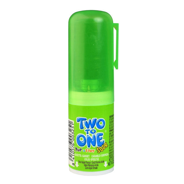 Two To One Lollie + speeltje apple sour 12-pack 800g