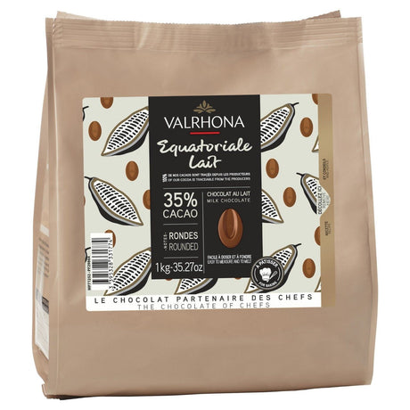 Valrhona Equatoriale lactee 35% Milk Chocolate 1kg