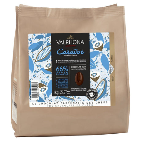 Valrhona Caraibe 66% Dark Chocolate 1kg